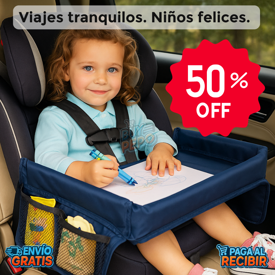 KidDesk™ ✏️ – Mesa portátil para auto 🎒