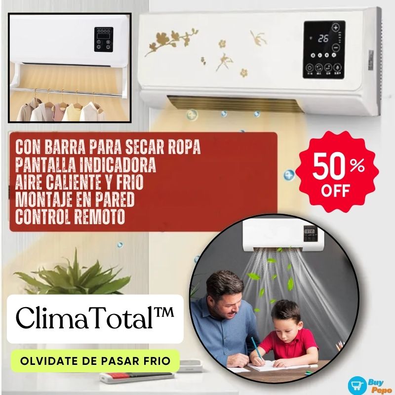 ClimaTotal™ 🌡️ - Calefactor de Pared con Función Calor y Frío 🔥❄️