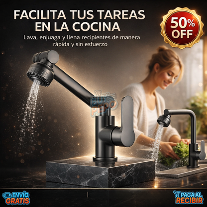 HydroSpin™ 💧 - Griferia articulada 1080° llega a todos lados 🚿