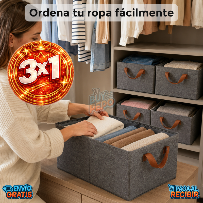 OrdenaBox™ 👚✨ - Organizador plegable de ropa 🧺