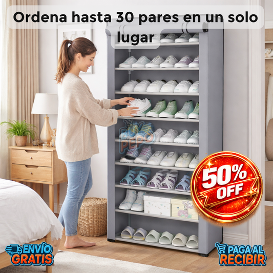 StepRack™ 🧦 - Estantería zapatos 9 niveles 👟