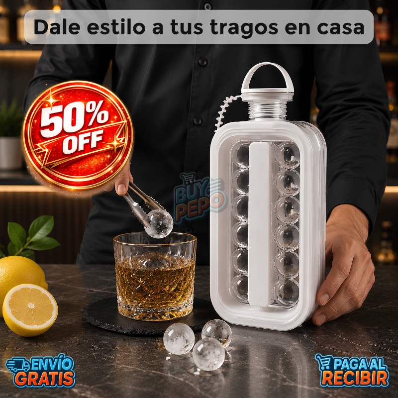 IceBall™ 🧊 - Botella molde para hielo redondo ✨