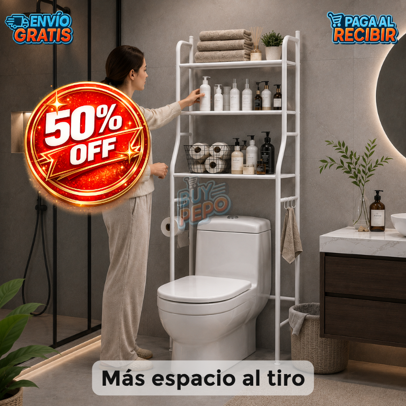 BathSpace™ 🛁 - Estante organizador 3 niveles ✨