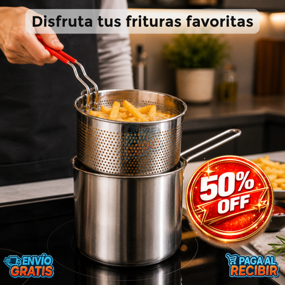 FryPot™👨‍🍳- Olla freidora con cesta 🔥