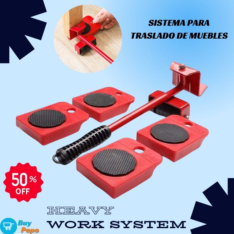 Set Para Movimiento de Muebles - HEAVY WORK SYSTEM®