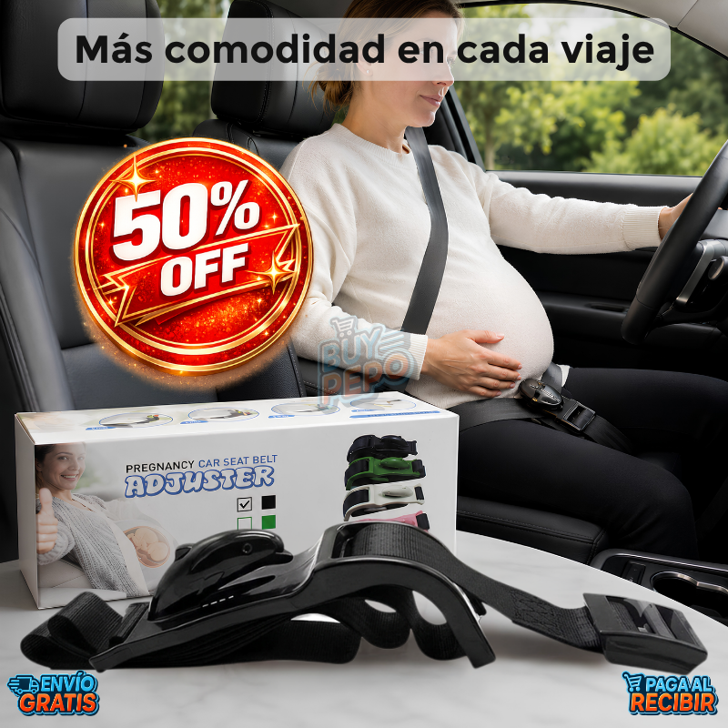 BellySafe™ 🤰 - Ajustador cinturón embarazo 🚗