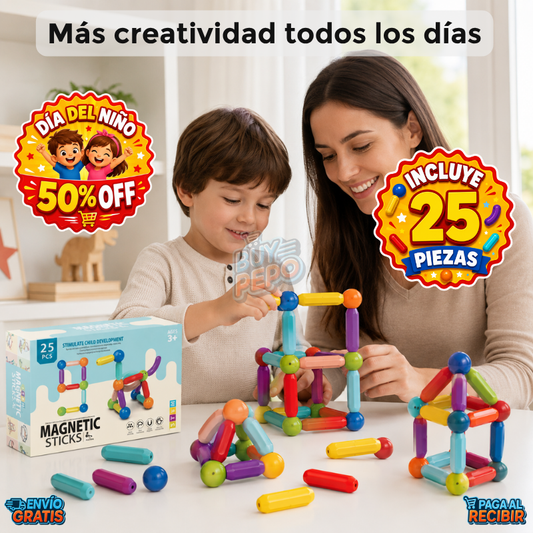 MagnaKids™ 🧲✨ - Palos magnéticos creativos 🎁