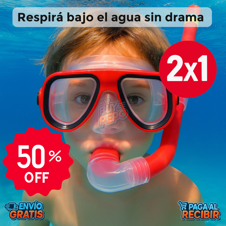 AquaSight™ 🌊 - Máscara snorkel panorámica 🤿