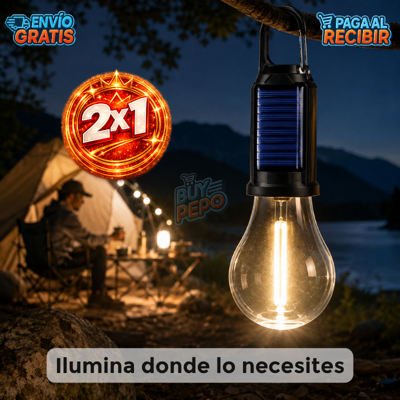 SunGlow™ ☀️ - Ampolleta solar portátil 💡