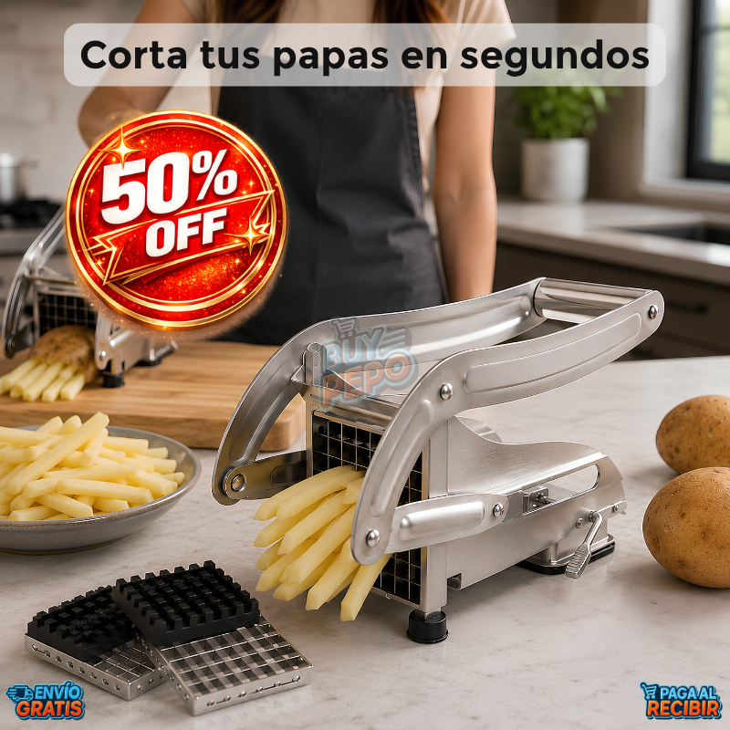 FryCut™ 🍟 - Cortador de papas fritas manual ✨