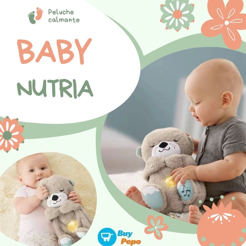 🦦✨ Peluche Calmante BABY NUTRIA® 💤🌙 – Sueños Dulces y Tranquilos para tu Bebé! 🧸🎶