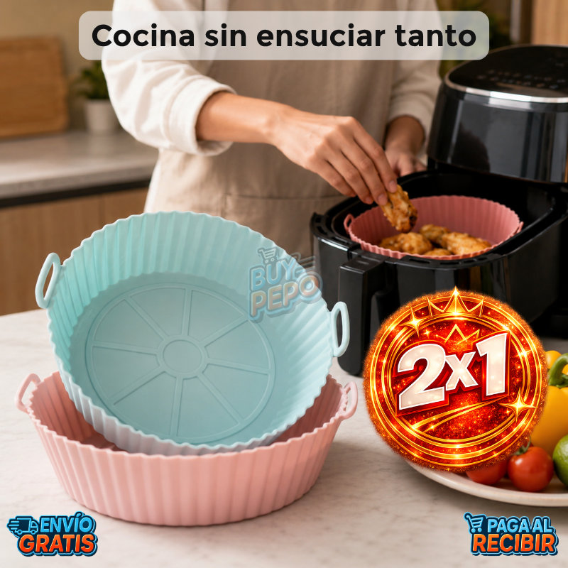 AirTray™ 🍟 - Pack 2 bandejas de silicona ✨
