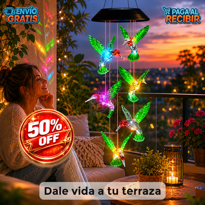 ColibriGlow™ 🐦 - Colgante solar decorativo ✨