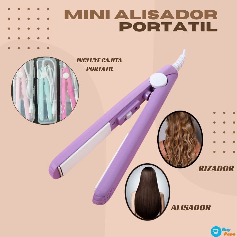 MINI PLANCHA PORTATIL® Alisado/Rizado