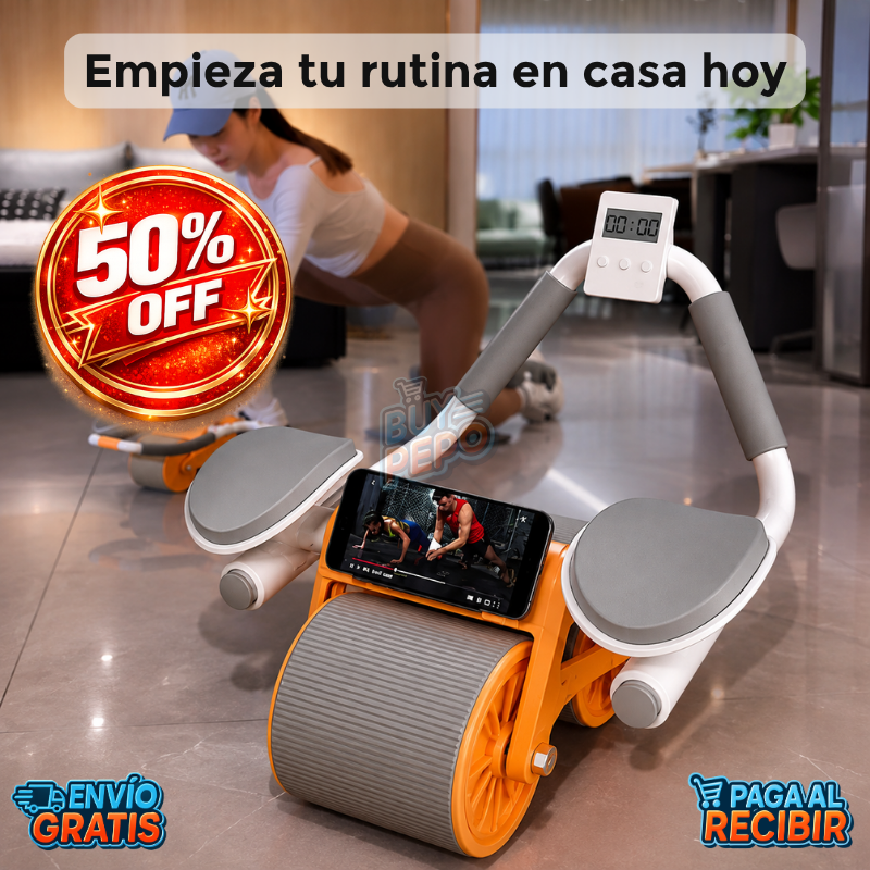 CoreRoll™ 🏋️ - Rueda abdominal con auto rebote ✨