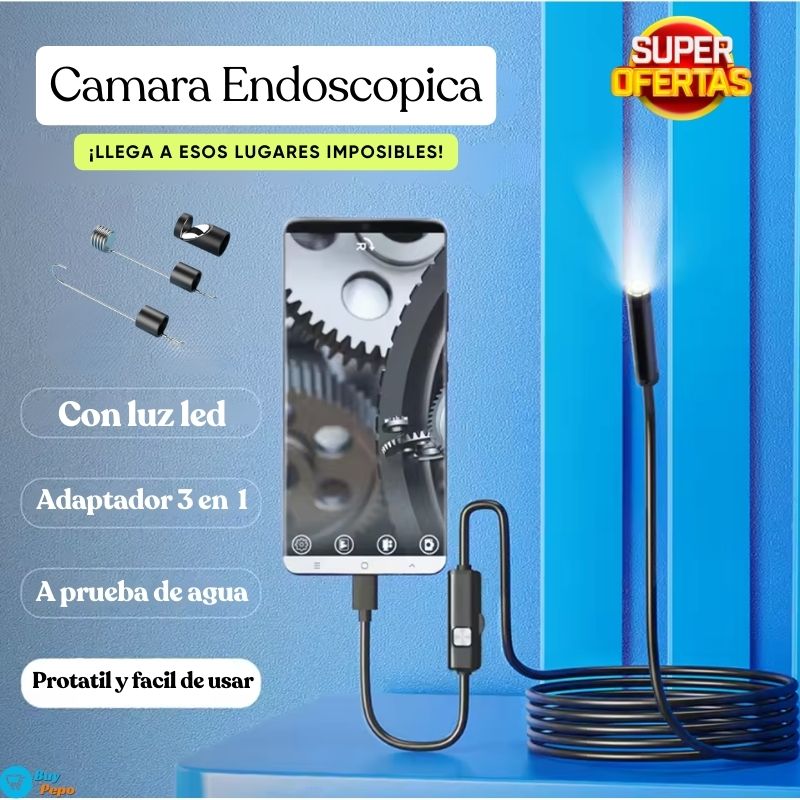🔍 VisionPro® - 📷 Endoscopio Para Celular 📲