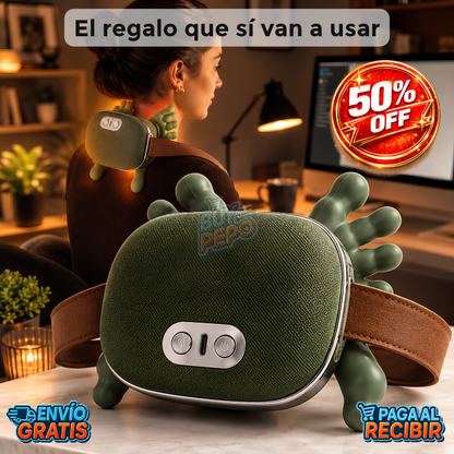 RelaxHug™ 💆 - Masajeador cuello con calor 🔥