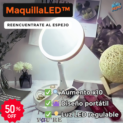 ✨ MaquillaLED™ – Espejo LED Portátil 💄🪞🌟