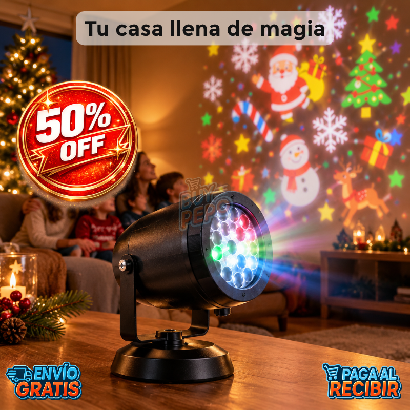 SnowBeam™ 🎄 - Proyector LED navideño ✨