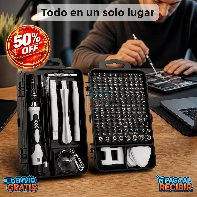TechCore™ 🔧 - kit 115 piezas destornilladores precisión 🔩