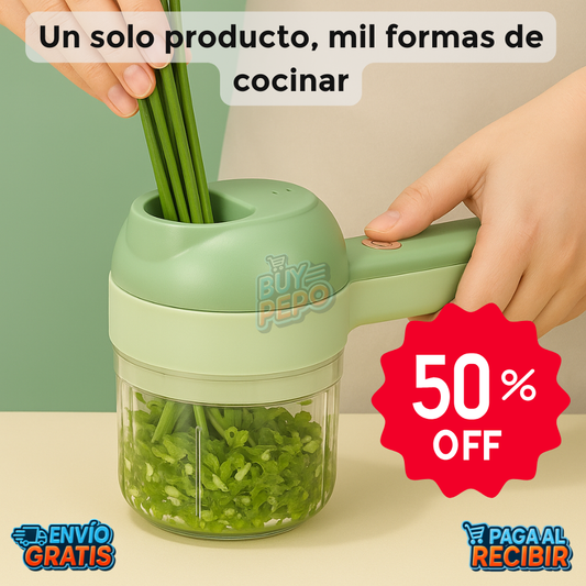 SlicePro™ ⚡ - Cortador Eléctrico 4 en 1 🍅