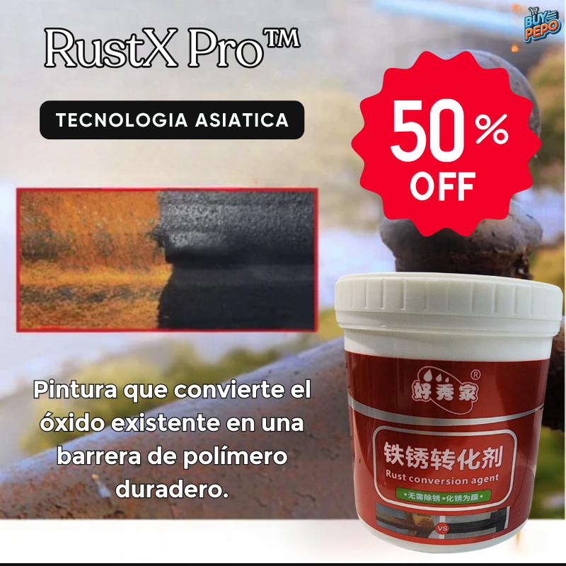 RustX Pro. 🛡️✨ - Pintura Convierte Óxido 1lt ⏳✨