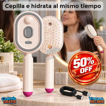MistGlow™ 💧 - Cepillo spray retráctil ✨