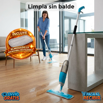 BrilloJet™ 💦 - Mopa rociadora limpia fácil 🧼