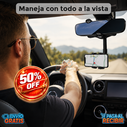 MirrorGrip™ 🚗 - Soporte retrovisor móvil 📱