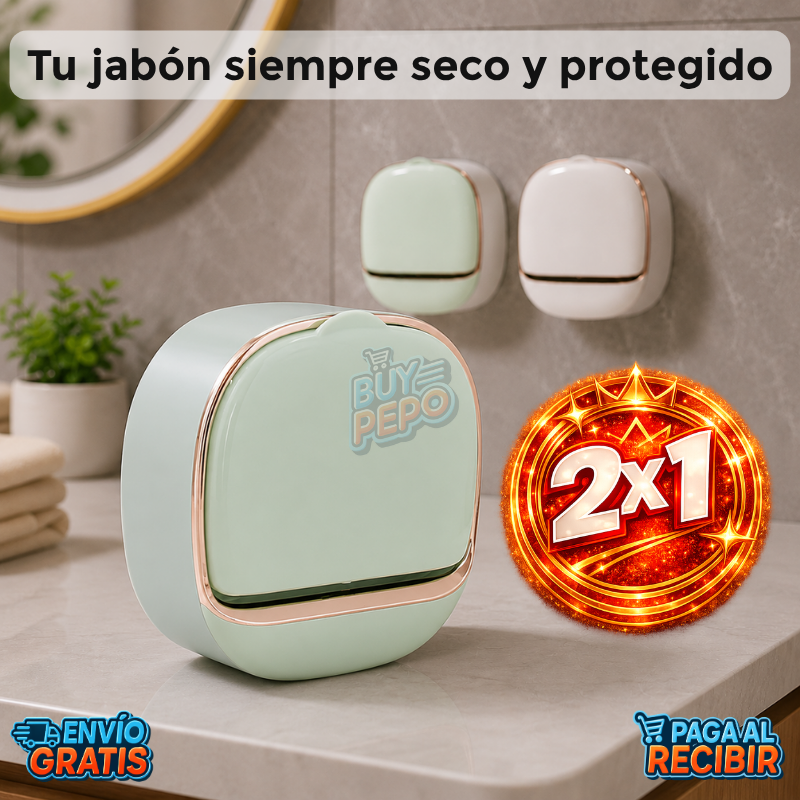 DrySoap™ 🧼 - Jabonera con drenaje 💧