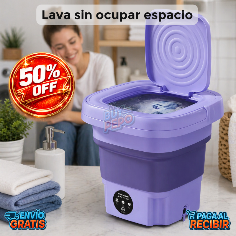 FoldWash™ 🧺 - Lavadora portátil plegable 🧳