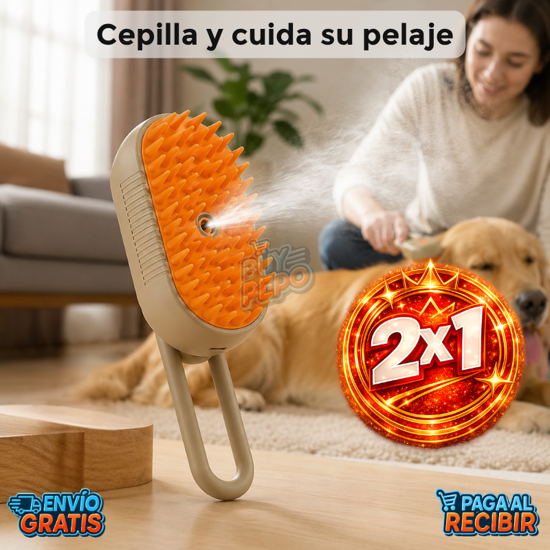 PetMist™ 🐾 - Cepillo vaporizador mascotas 💨