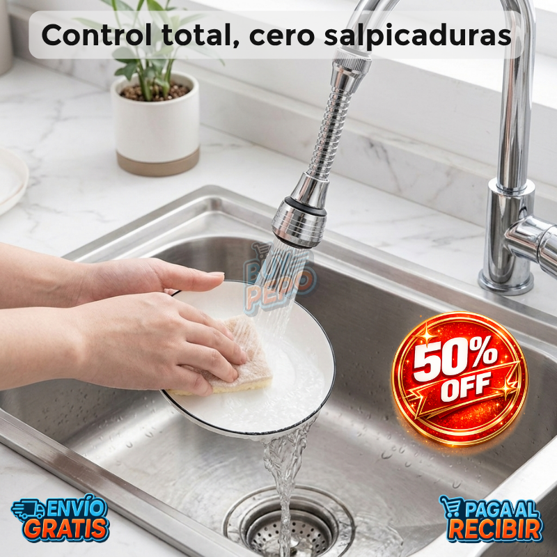 FlexFlow™ 💧 - Extensor grifo 360° 🚿