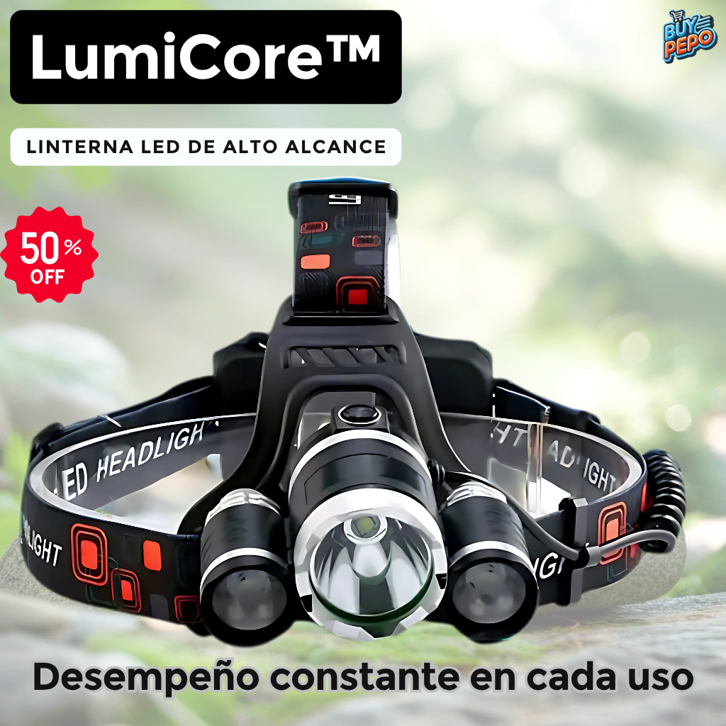 LumiCore™ - Linterna LED de alto alcance 🚨