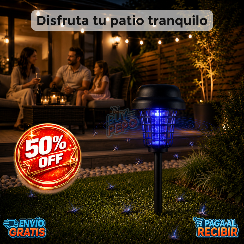 MosquiFree™ 🦟 - Lámpara solar repelente Largo 30cm 🌙