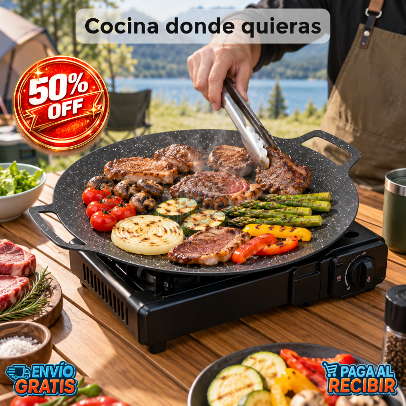 GrillMaster™ 🔥 - Parrilla antiadherente portátil 🍖