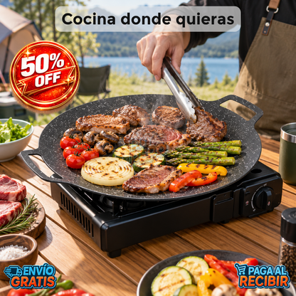 GrillMaster™ 🔥 - Parrilla antiadherente portátil 🍖