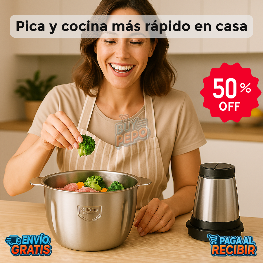 ChefSteel™ 🥩- Picadora Alimentos Multifuncional 🔄