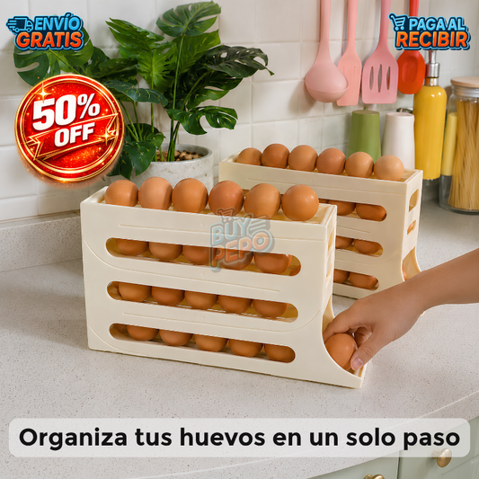 EggRoll™ 🥚 - Dispensador de huevos 4 niveles 🗂️