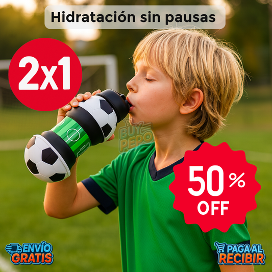 FlexiGoal™ ⚽ - Botella fútbol plegable 🚰