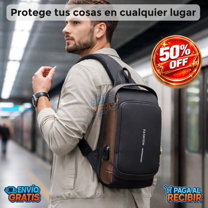 SecurePack™ 🔒 - Mochila pecho antirrobo USB 🔌