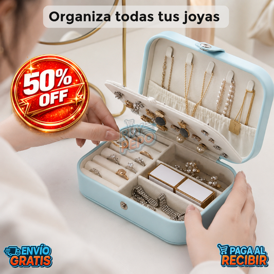 JewelBox™ 💍 - Joyero portátil doble cubierta 🎁