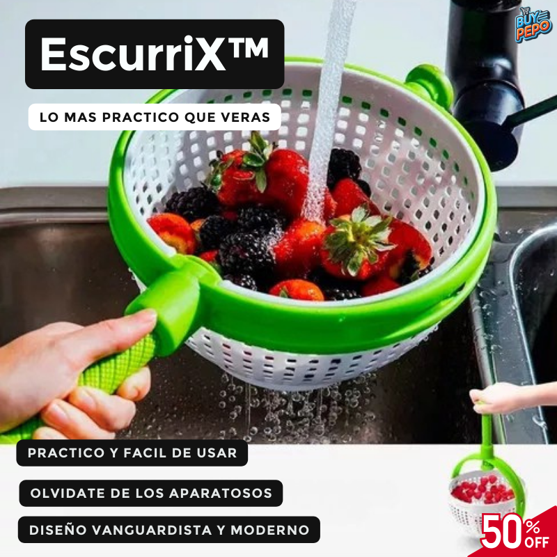 EscurriX™ 🌀🥗 - Centrífuga Escurridor de Frutas 🍓 y Verduras 🥬