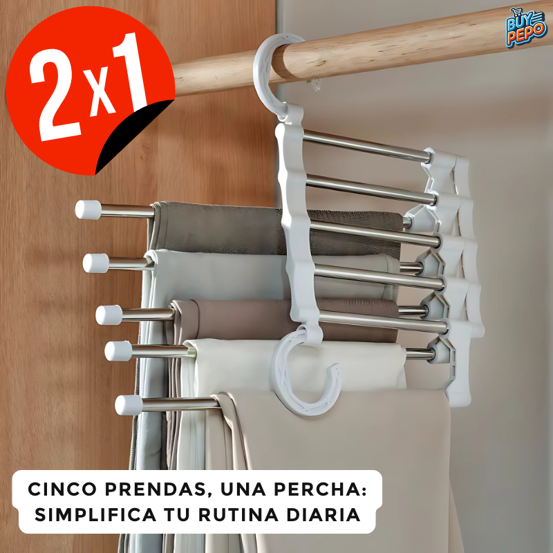 🚨 PACK 2x1 🚨 - Perchero Mágico 5 en 1 👖👔
