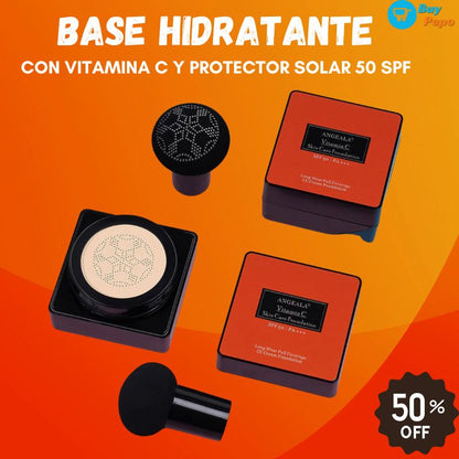 ✨BASE ANGEALA® - Con Vitamina C 🍊 y Protector Solar 🌞 50 SPF🛡️