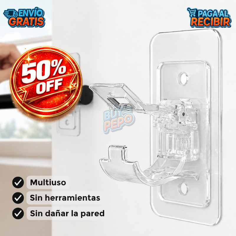 CurtainEasy™ 🪟 - Soporte adhesivo para cortinas ✨