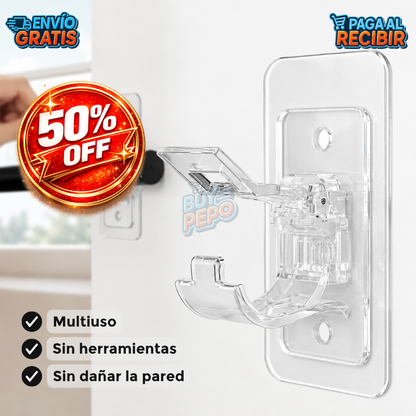 CurtainEasy™ 🪟 - Soporte adhesivo para cortinas ✨