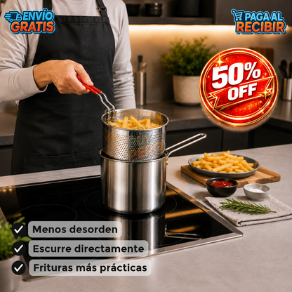 FryPot™👨‍🍳- Olla freidora con cesta 🔥