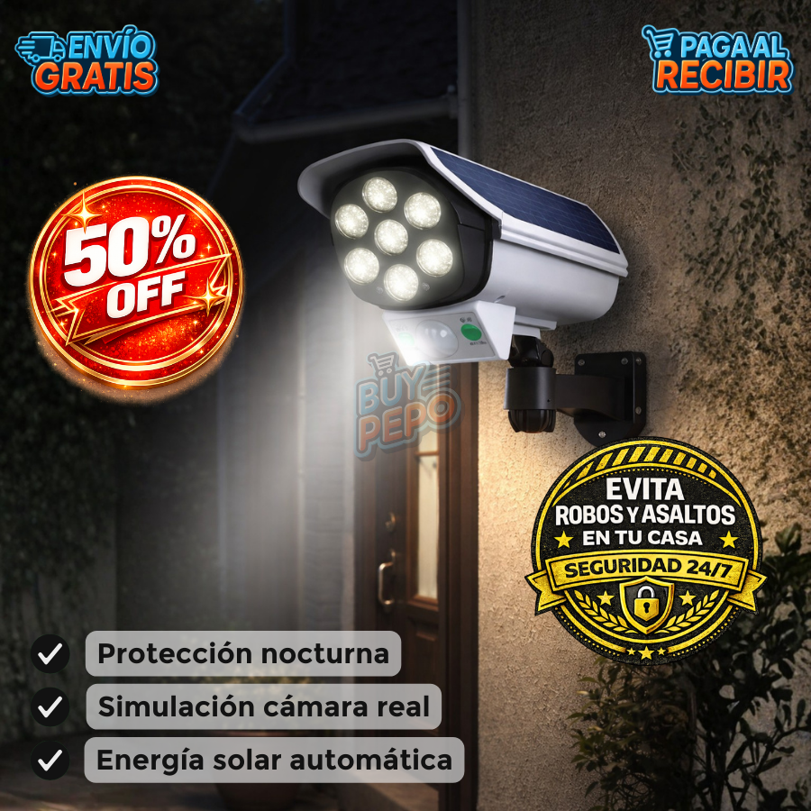 SecureLight™ 📸 - Foco solar seguridad 🚨