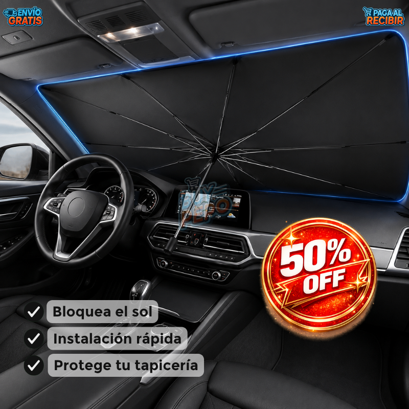 SolBlock™ ☀️ - Parasol Plegable Antirrayos 🚗